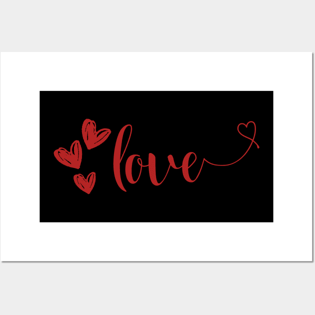Love Valentine's Day, Love Heart Wall Art by JK Mercha